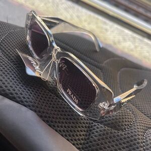Prada Women's Clear Frame Sunglasses